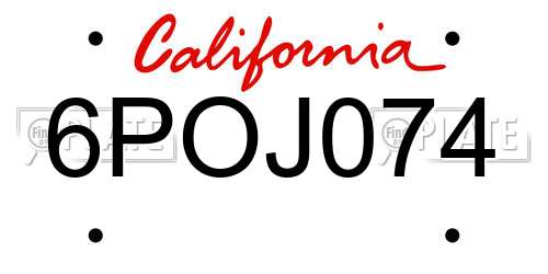 6POJ074 California License Plate