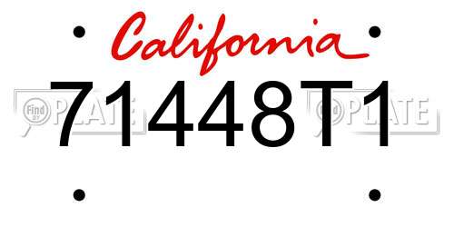 71448T1 California License Plate