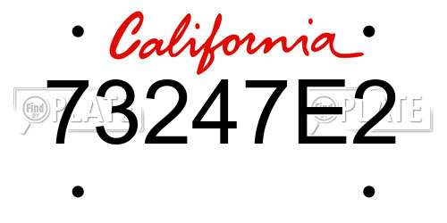 73247E2 California License Plate