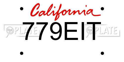 779EIT California License Plate