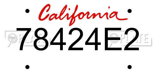 78424E2 California License Plate