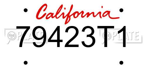 79423T1 California License Plate