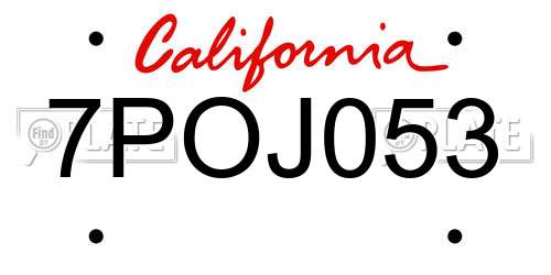 7POJ053 California License Plate
