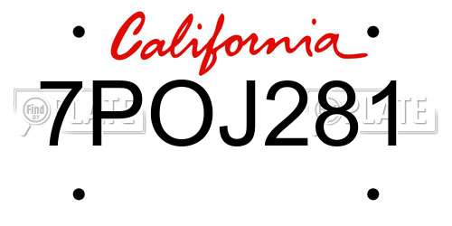7POJ281 California License Plate