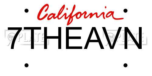 7THEAVN California License Plate