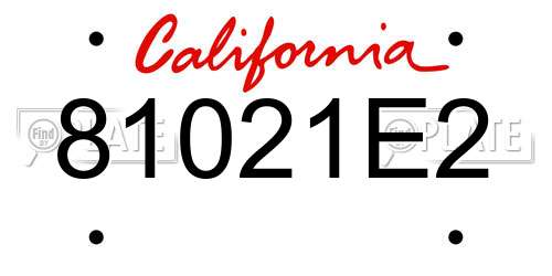 81021E2 California License Plate