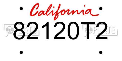 82120T2 California License Plate