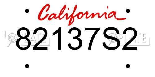 82137S2 California License Plate