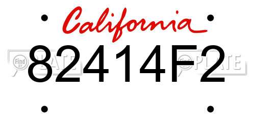 82414F2 California License Plate