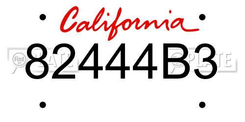 82444B3 California License Plate