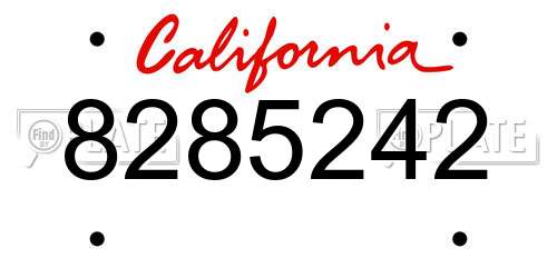 8285242 California License Plate