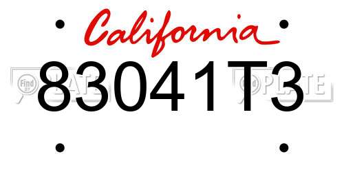 83041T3 California License Plate