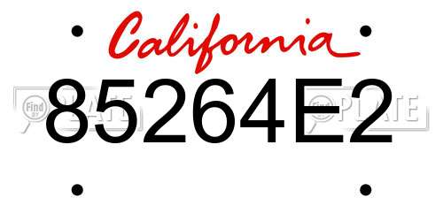 85264E2 California License Plate