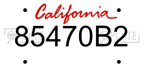 85470B2 California License Plate