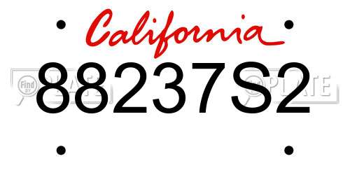 88237S2 California License Plate