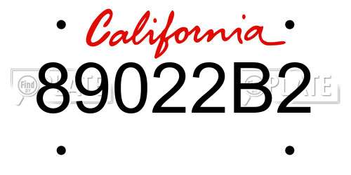 89022B2 California License Plate