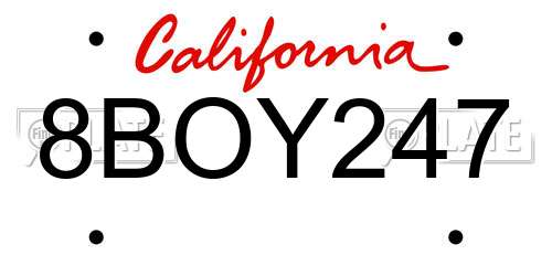 8BOY247 California License Plate