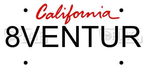 8VENTUR California License Plate