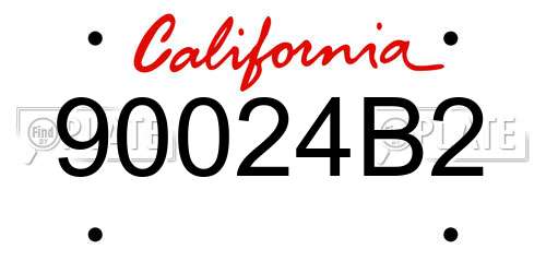 90024B2 California License Plate