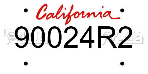 90024R2 California License Plate