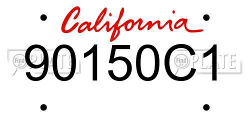 90150C1 California License Plate