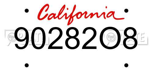 90282O8 California License Plate
