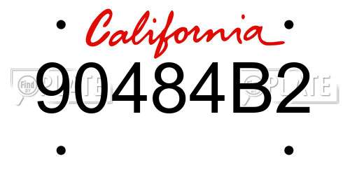 90484B2 California License Plate