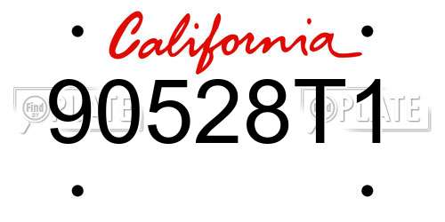 90528T1 California License Plate