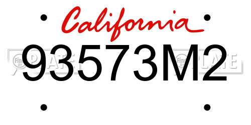 93573M2 California License Plate