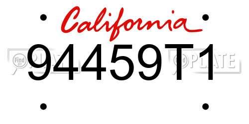 94459T1 California License Plate