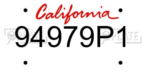 94979P1 California License Plate