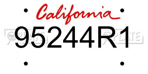 95244R1 California License Plate