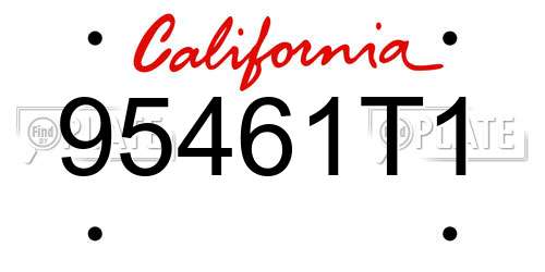 95461T1 California License Plate