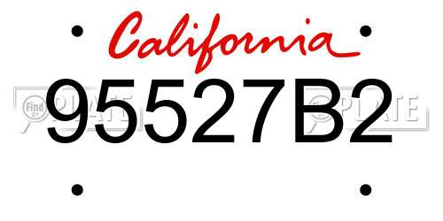 95527B2 California License Plate