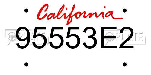 95553E2 California License Plate