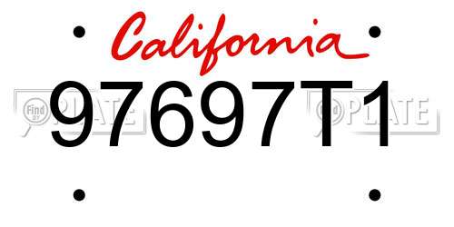 97697T1 California License Plate