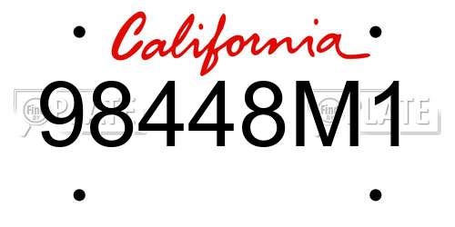 98448M1 California License Plate