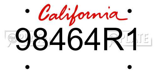 98464R1 California License Plate