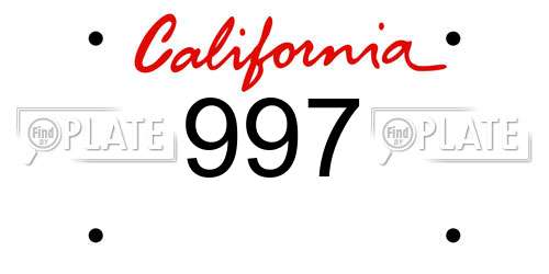 997 California License Plate