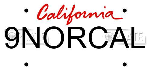 9NORCAL California License Plate