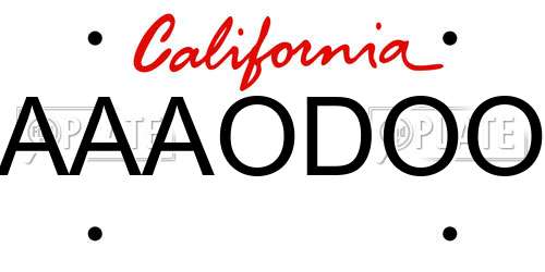 AAAODOO California License Plate