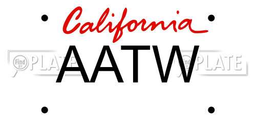 AATW California License Plate