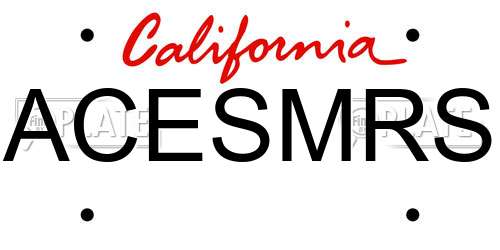 ACESMRS California License Plate