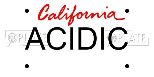 ACIDIC California License Plate