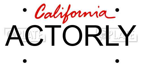 ACTORLY California License Plate