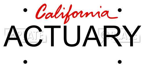 ACTUARY California License Plate