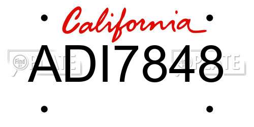 ADI7848 California License Plate