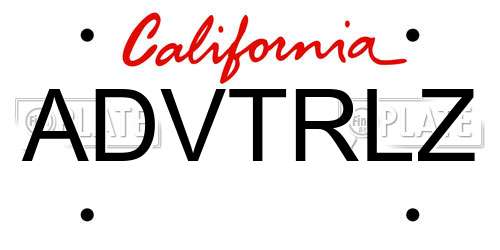 ADVTRLZ California License Plate