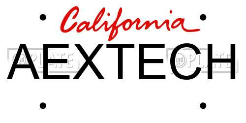 AEXTECH California License Plate
