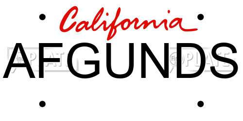 AFGUNDS California License Plate